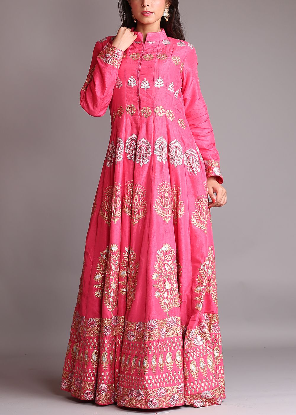 Dark-Pink-Silk-Anarkali-Suit