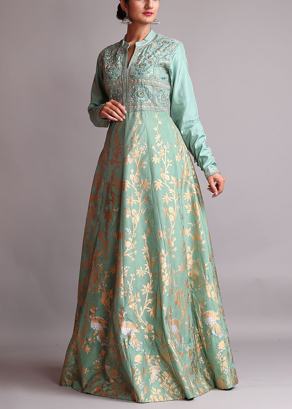 Green-Silk-Anarkali-Suit