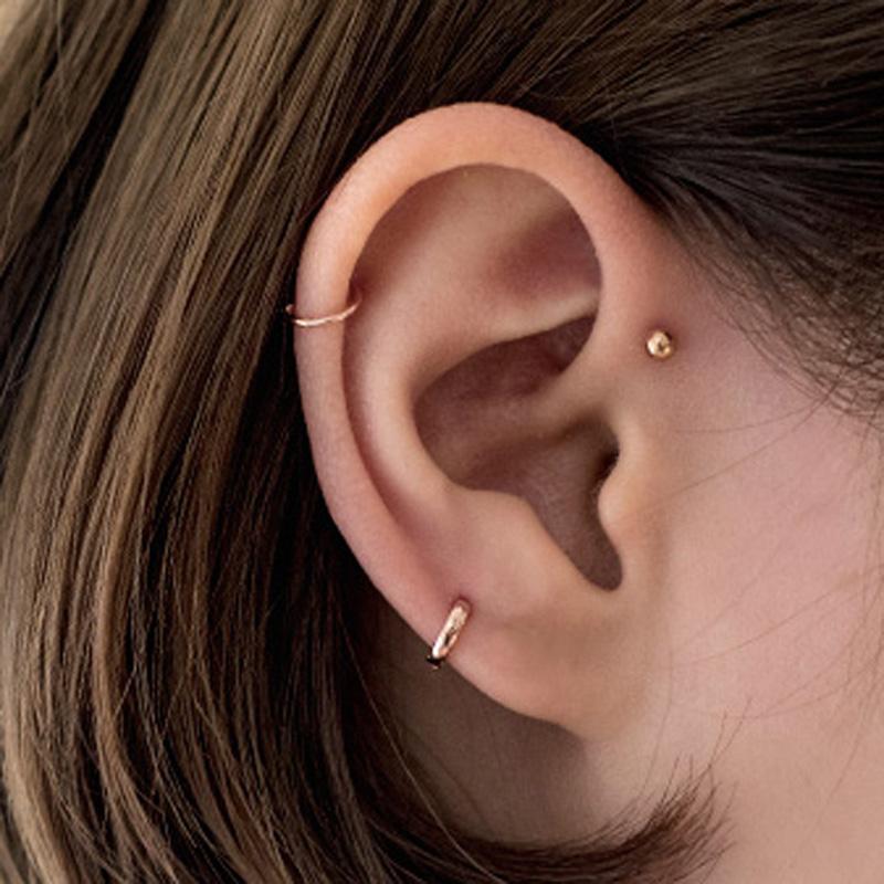 sterling silver tiny 5mm cartilage hoop earrings