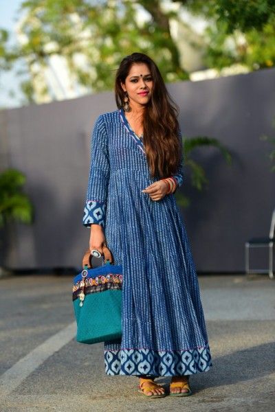 cotton Anarkali for a casual hang out