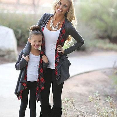 long cardigans mother daughter outfits
