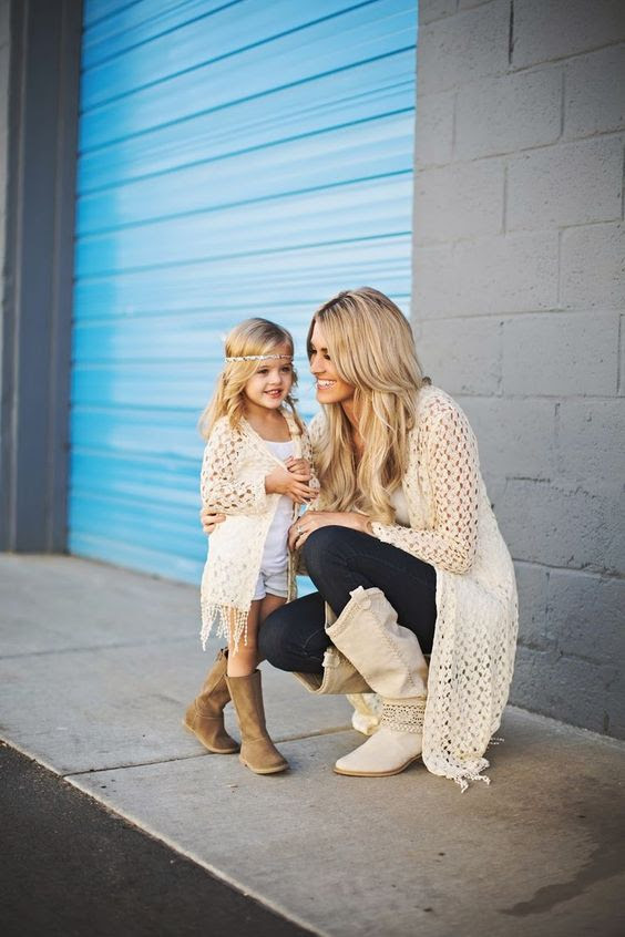 Mother daughter winter outfits