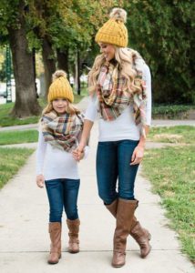 mother daughter matching scarves