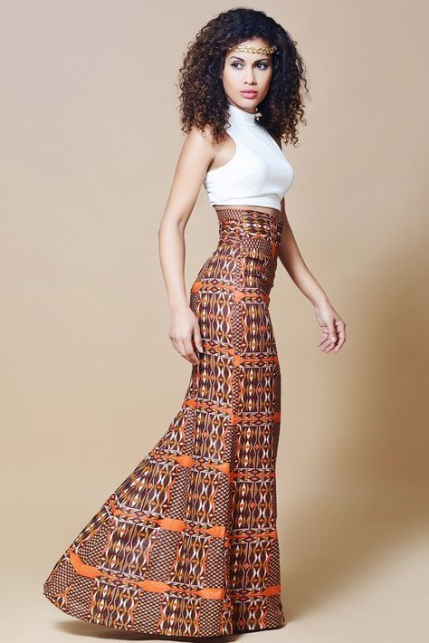 African printed skirt