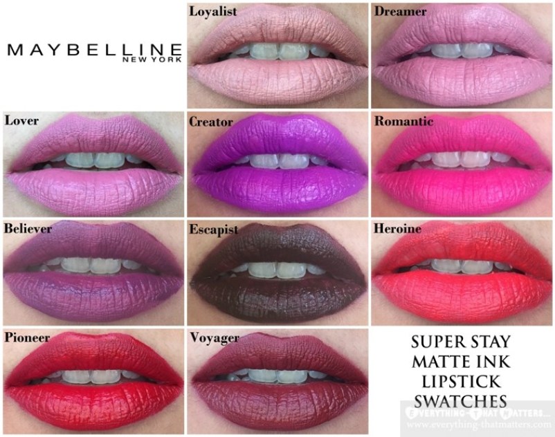 Maybelline superstay Matte ink Shade on light skin