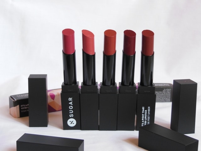 SUGAR It’s A Pout Time! Vivid Lipsticks Reviews and Swatches