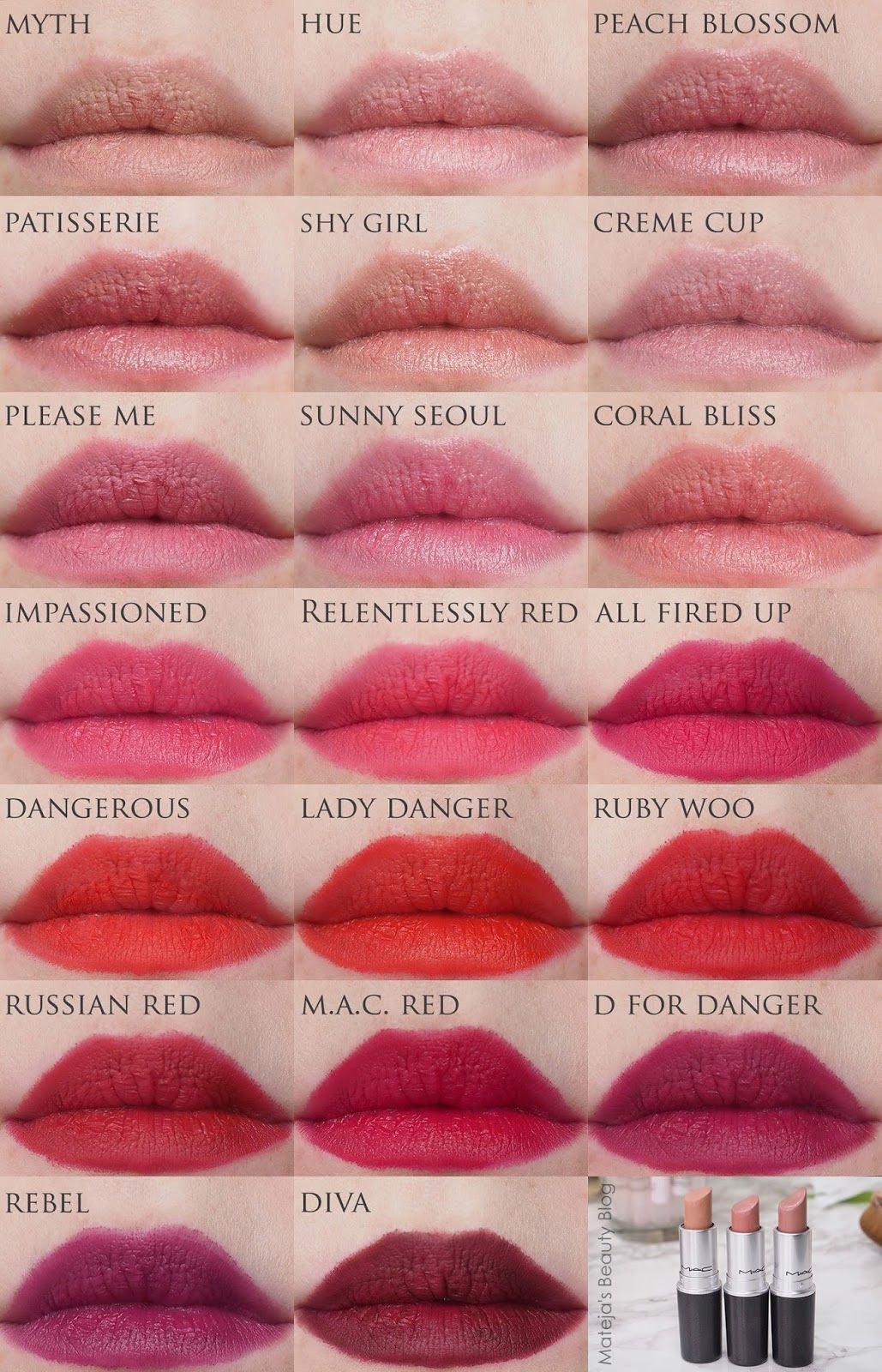mac lipstick swatches