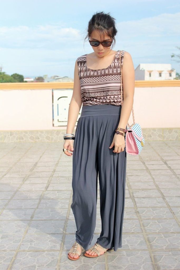 top plazo pants