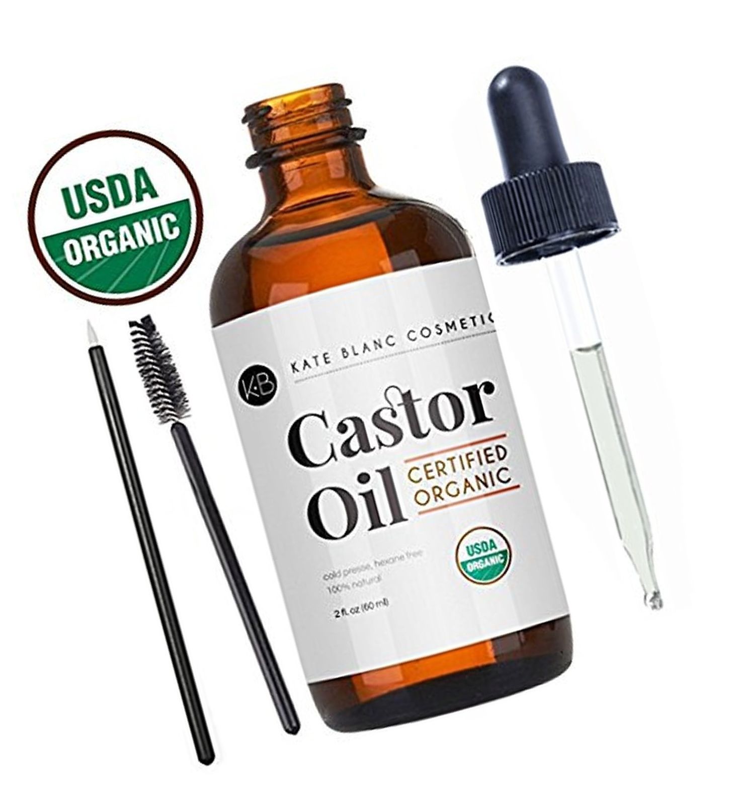 Kate Blanc Castor Oil USDA Certified Organic Hair Serum