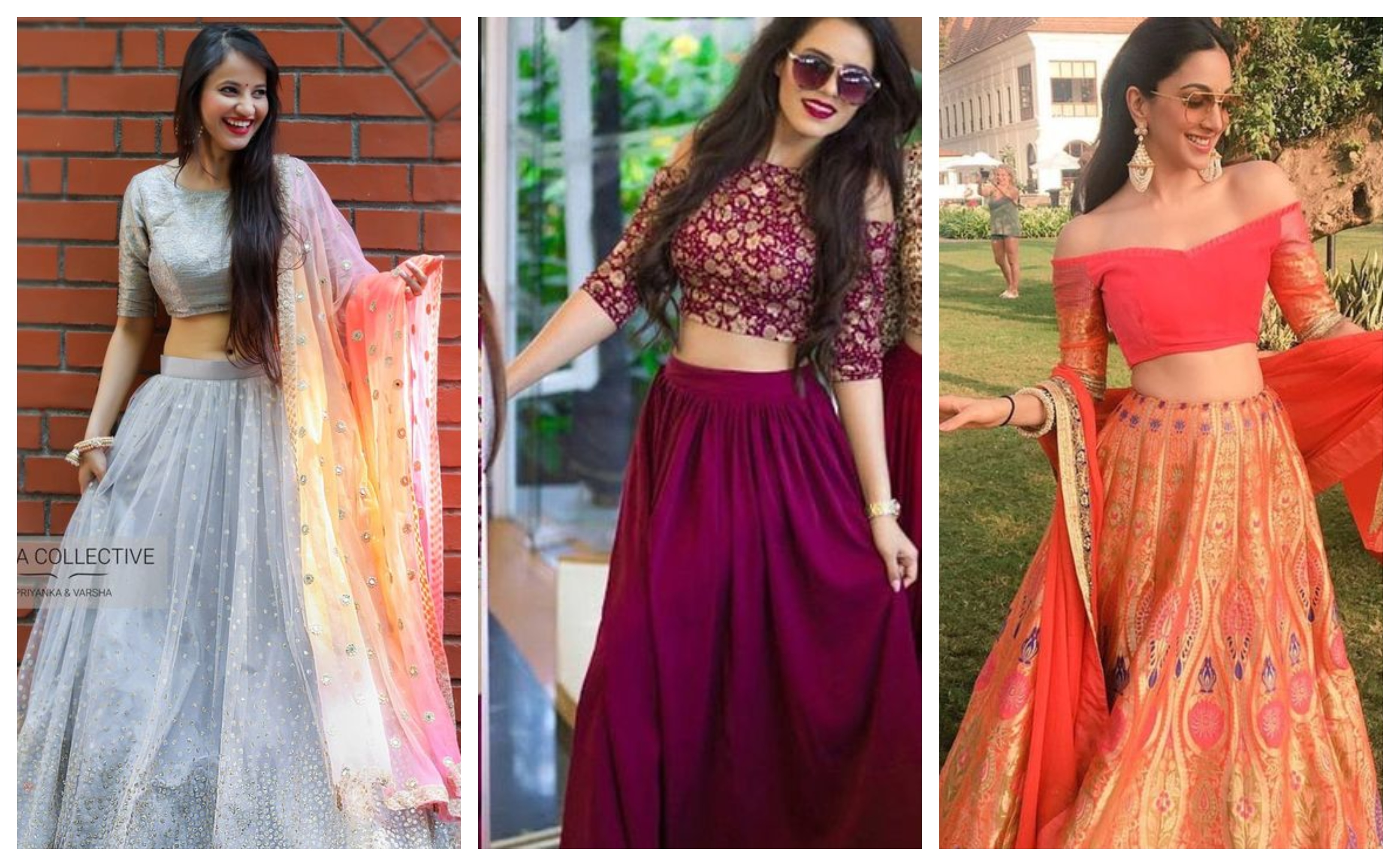 crop top lehnga karwa chauth outfit ideas