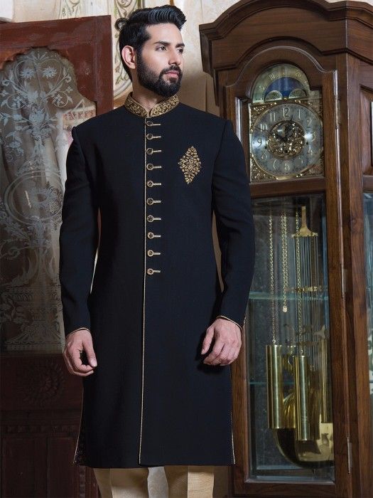 black sherwani