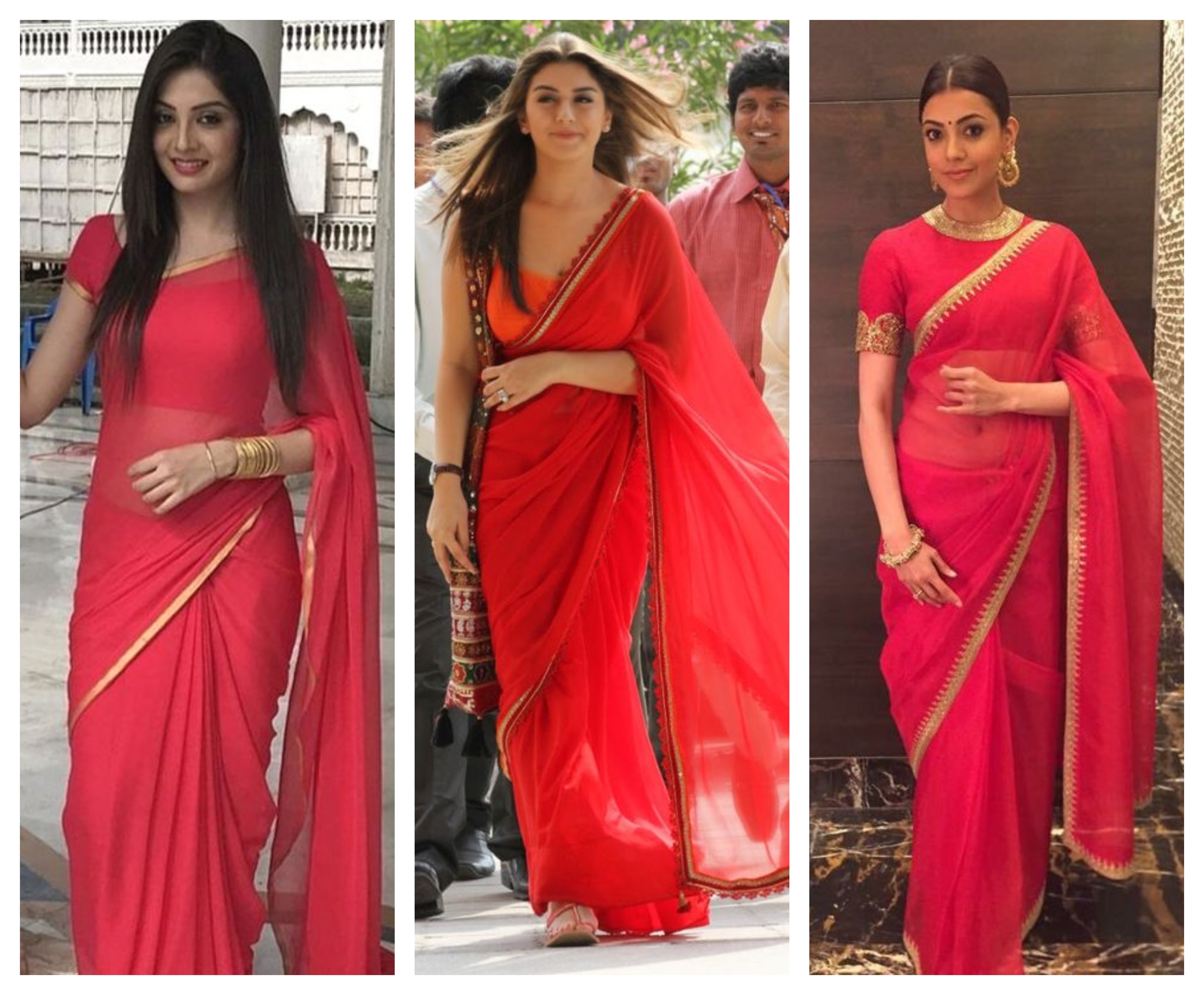 red saree for karva chauth