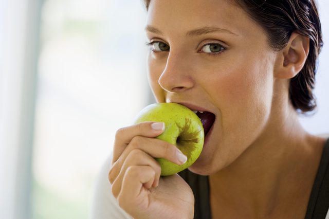 eating fruit