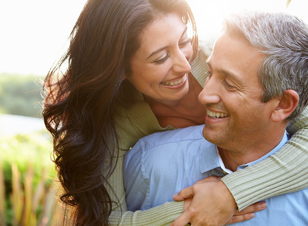 mature couple smiling