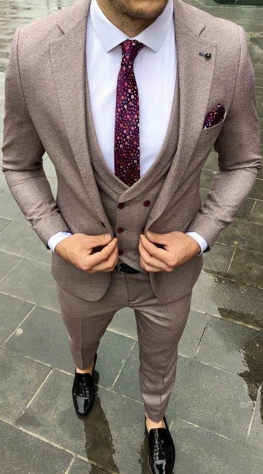 brown suit men for wedding
