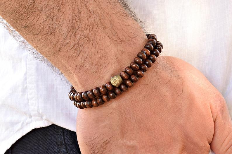 wooden beads bracelet for mens