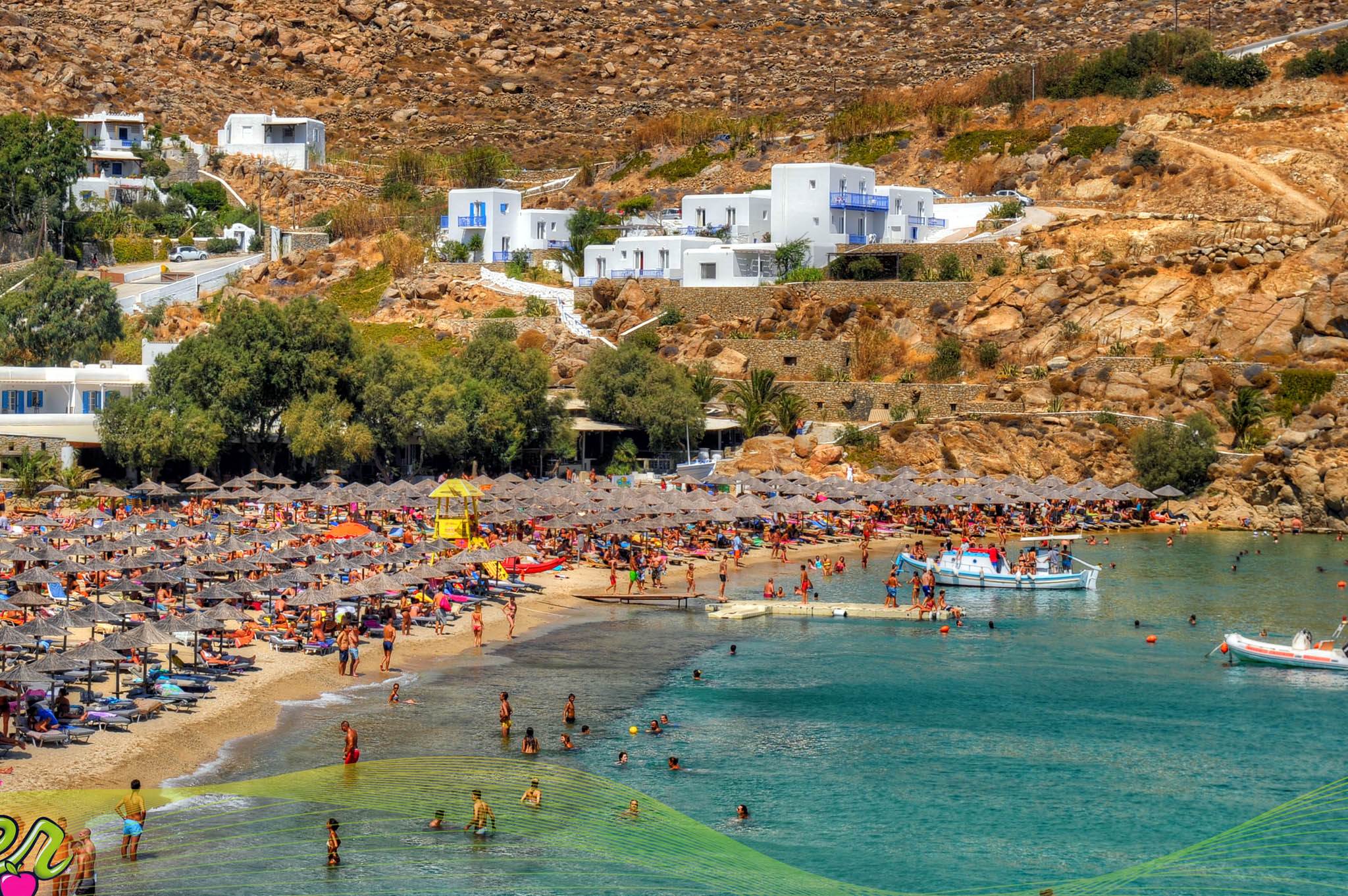 Super Paradise Beach Mykonos Greece