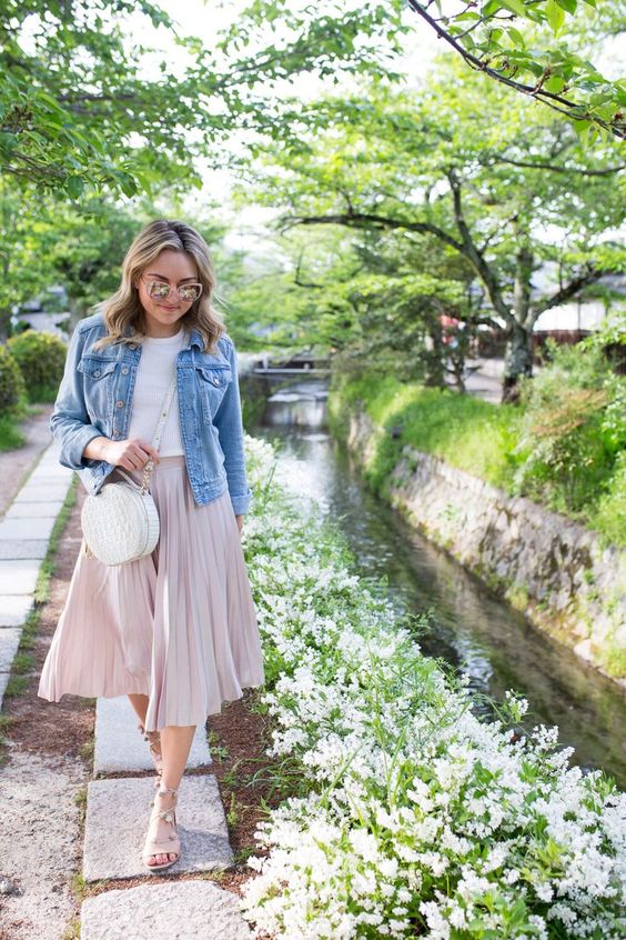 pleated skirt outfit ideas for party