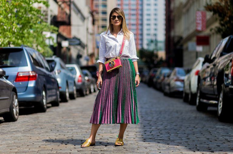 pleated skirt outfit ideas