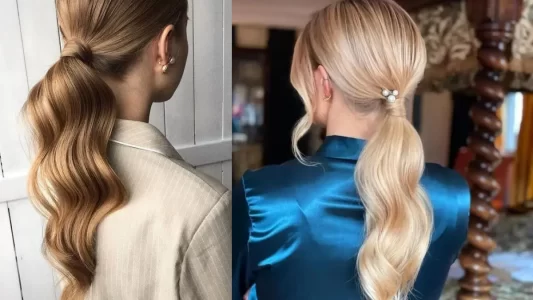 Low Wavy Ponytail