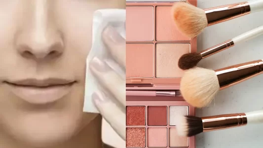 Set your blush with a tissue