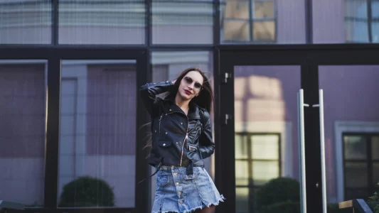 Denim Skirt with Embroidered Top and Espadrilles 1